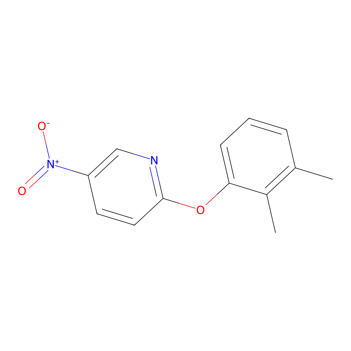 2-(2,3-Dimethylphenoxy)-5-nitropyridine molecular structure, CAS 76893-54-4