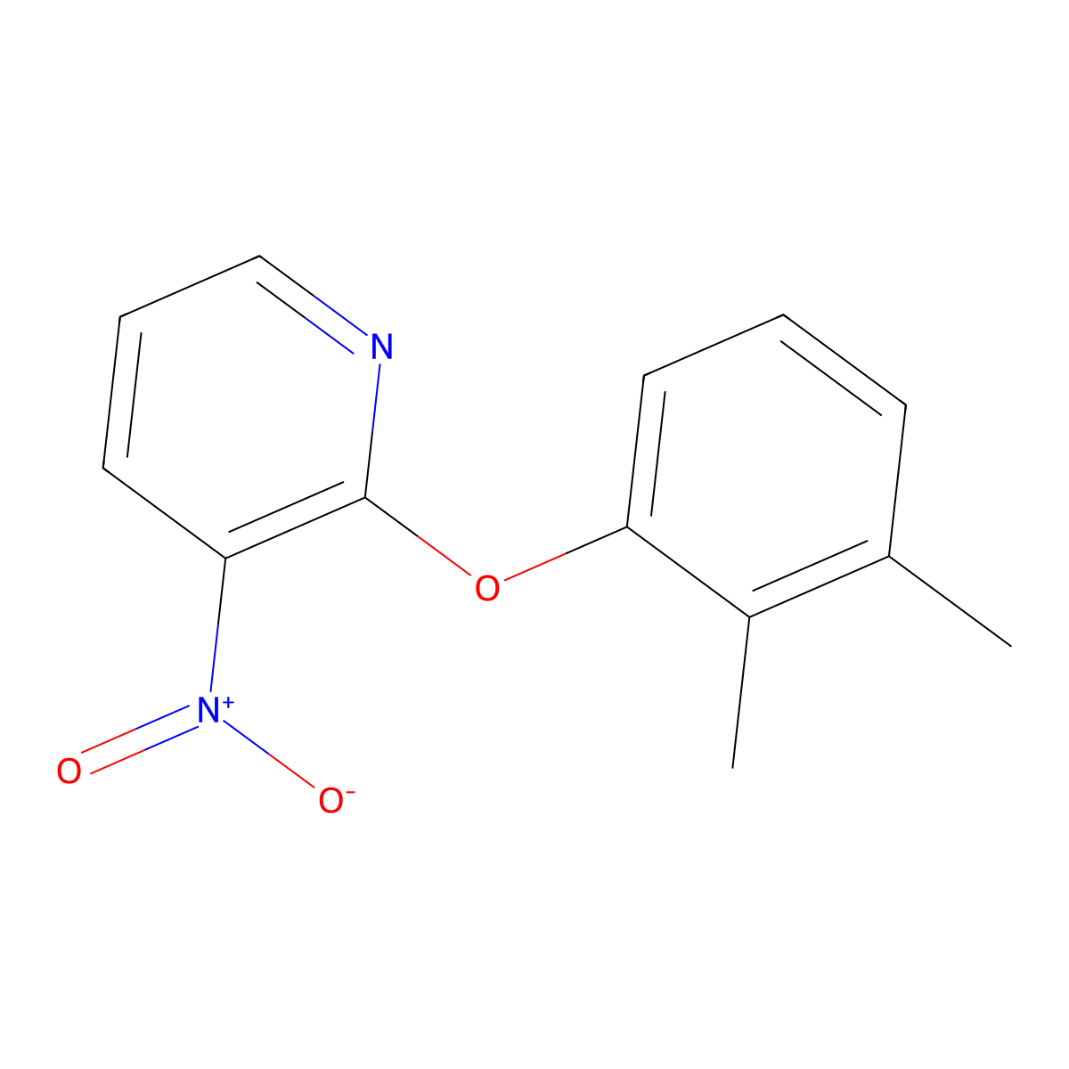2-(2,3-Dimethylphenoxy)-3-nitropyridine molecular structure, CAS 76893-55-5