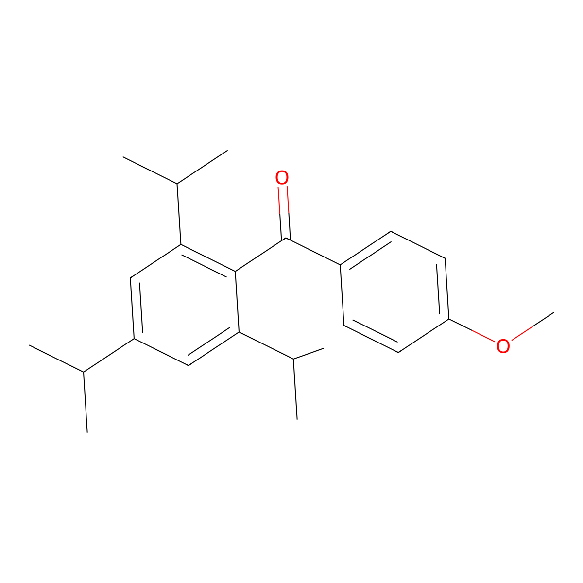 Methanone, (4-methoxyphenyl)[2,4,6-tris(1-methylethyl)phenyl]- molecular structure, CAS 76893-80-6