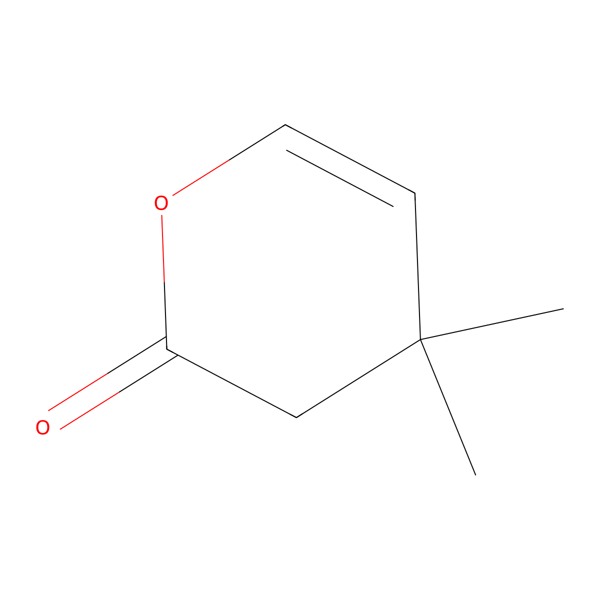 3,4-Dihydro-4,4-dimethyl-2H-pyran-2-one molecular structure, CAS 76897-39-7