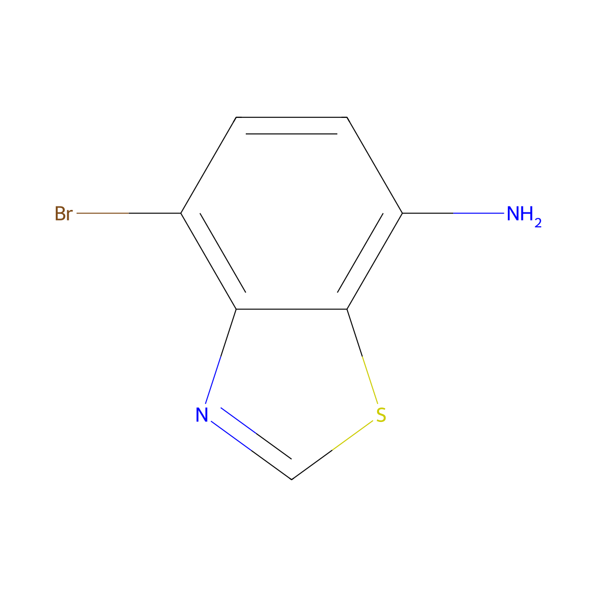 4-Bromobenzo[d]thiazol-7-amine molecular structure, CAS 769-08-4