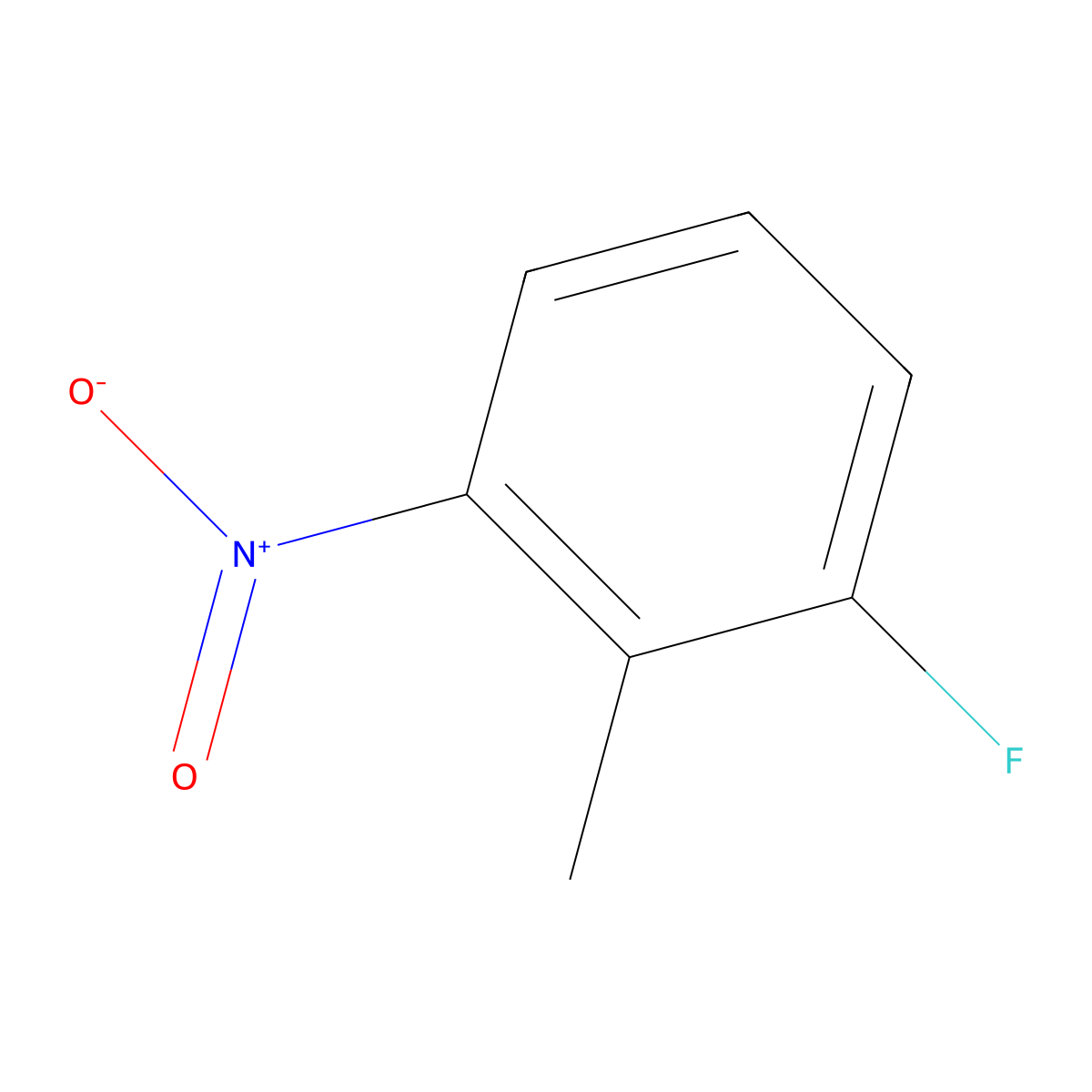 2-Fluoro-6-nitrotoluene molecular structure, CAS 769-10-8