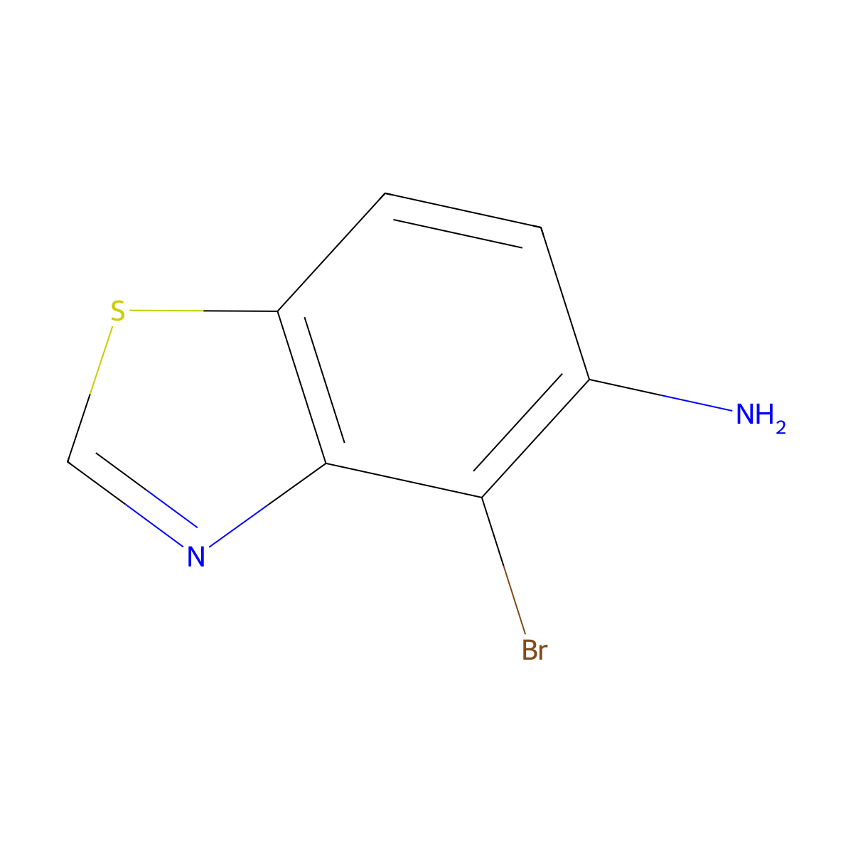 4-Bromo-1,3-benzothiazol-5-amine molecular structure, CAS 769-19-7