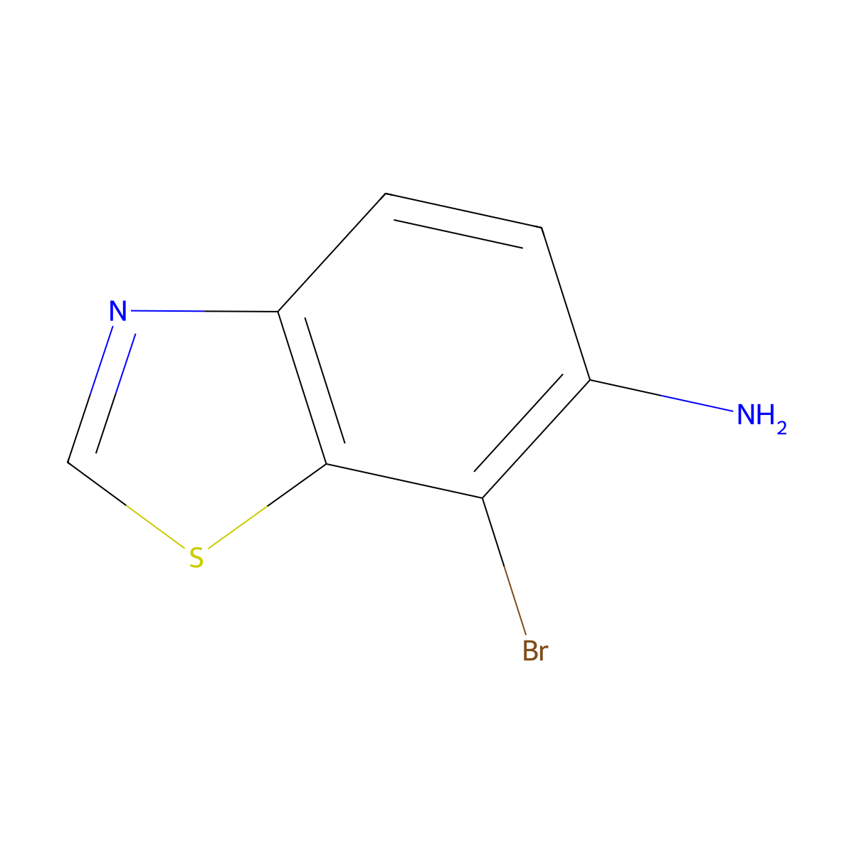 6-Amino-7-bromobenzothiazole molecular structure, CAS 769-20-0