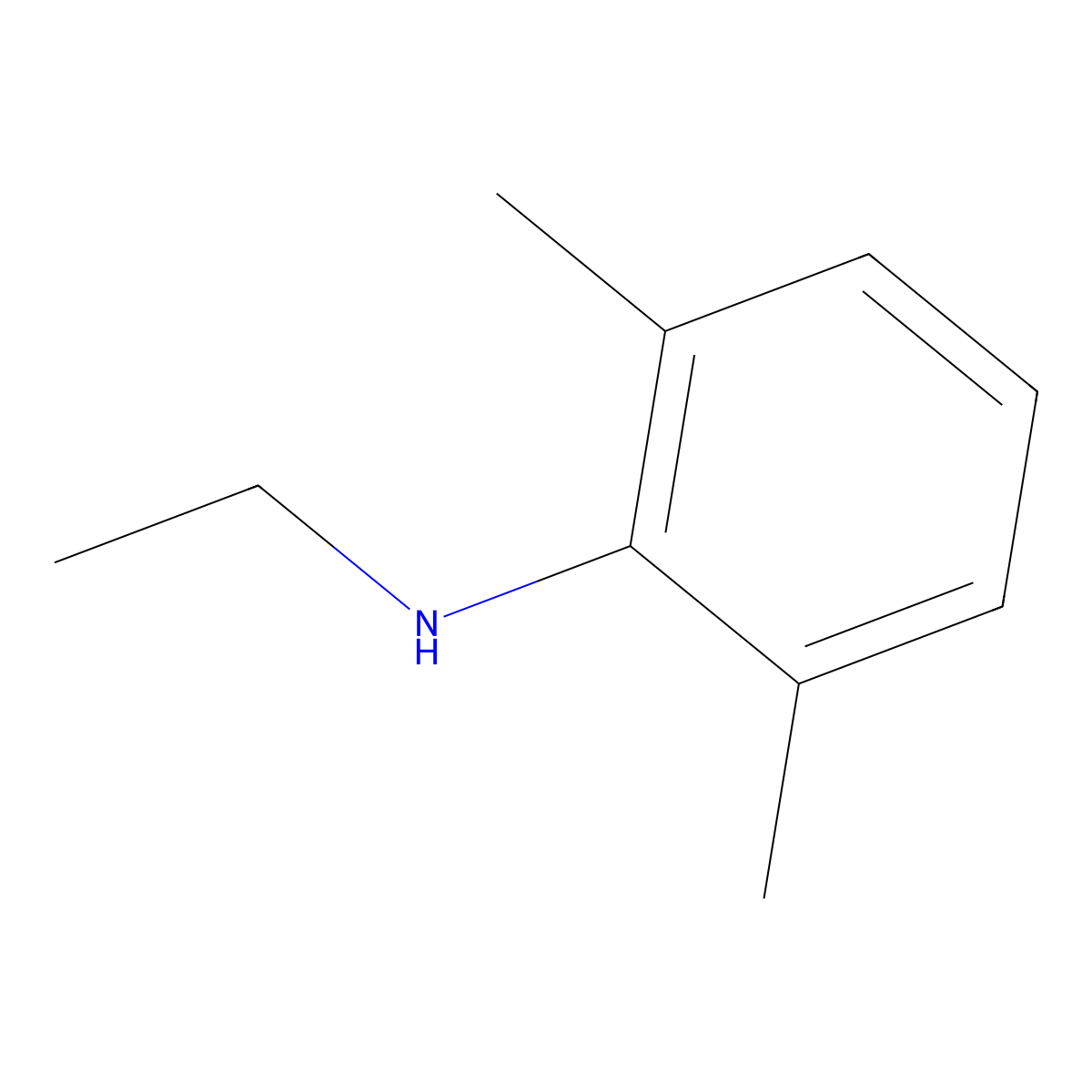N-ethyl-2,6-dimethylaniline molecular structure, CAS 769-23-3