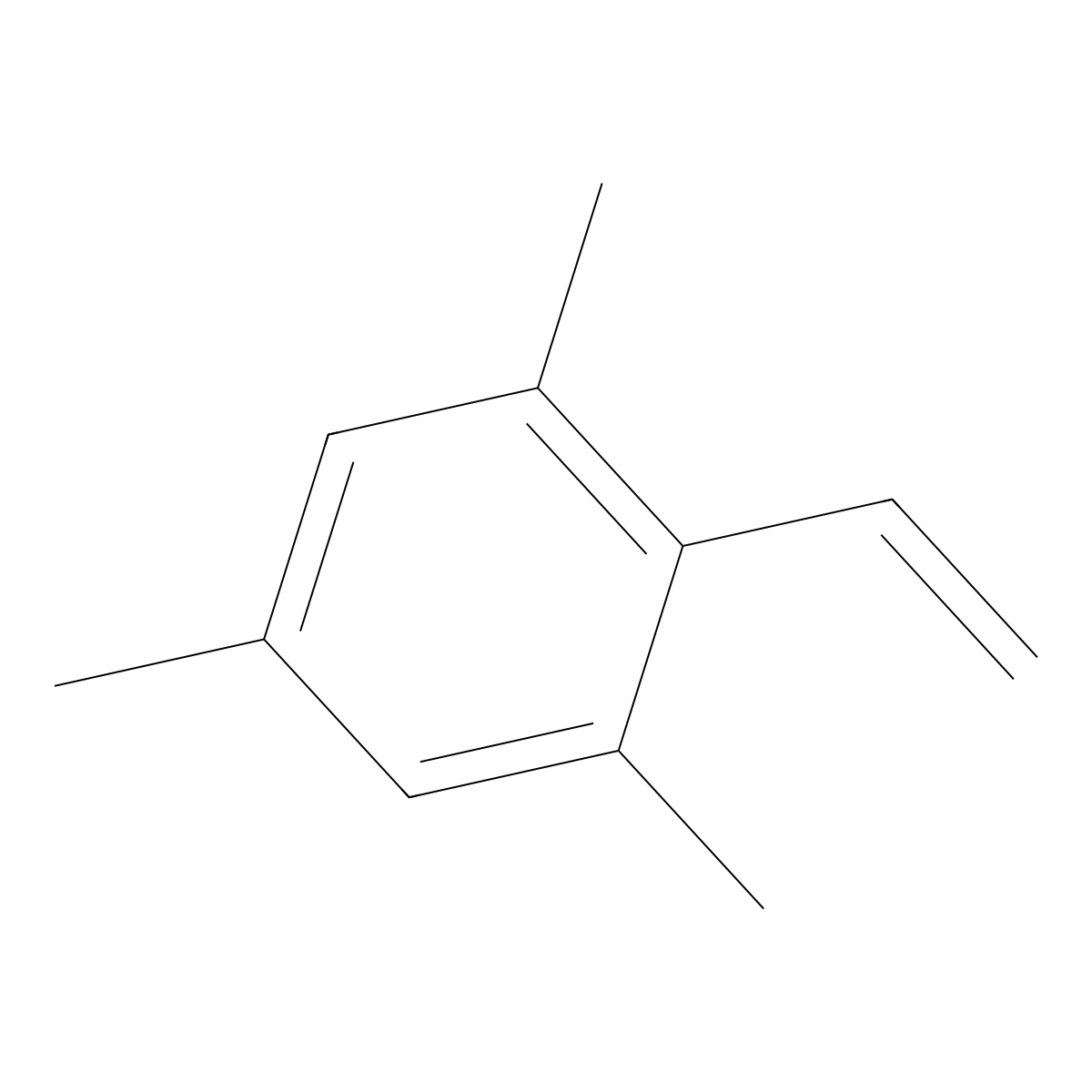 2,4,6-Trimethylstyrene molecular structure, CAS 769-25-5