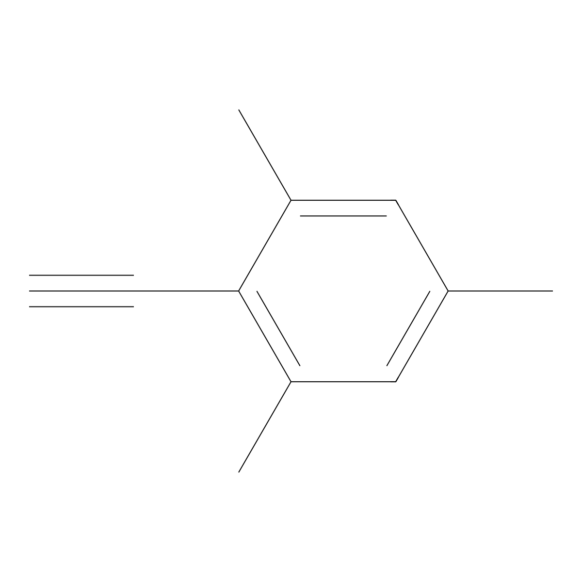 2-Ethynyl-1,3,5-trimethylbenzene molecular structure, CAS 769-26-6