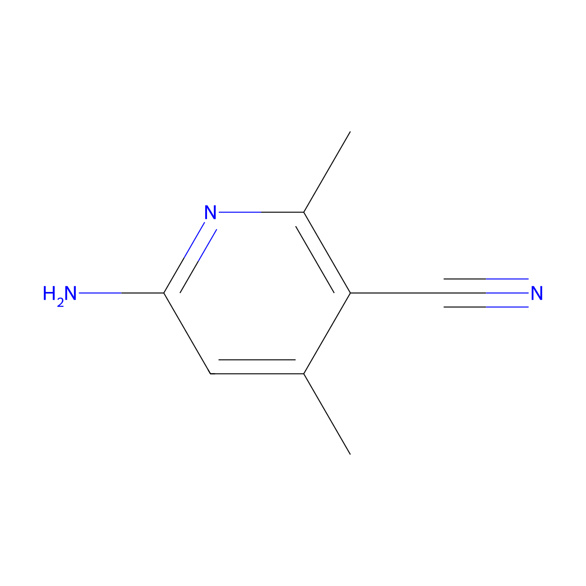 6-Amino-2,4-dimethyl-3-pyridinecarbonitrile molecular structure, CAS 769-27-7