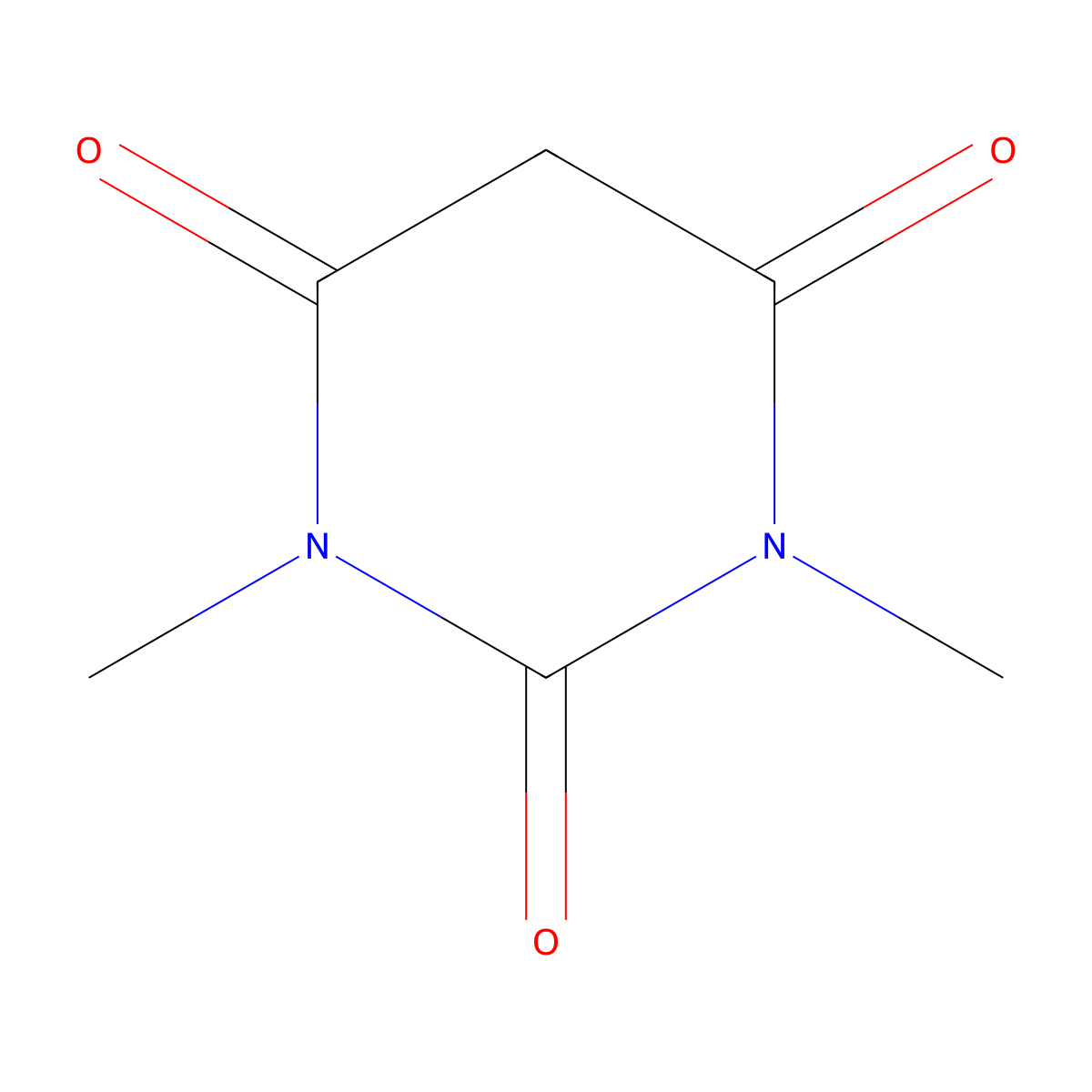 Dimethylbarbituric acid molecular structure, CAS 769-42-6
