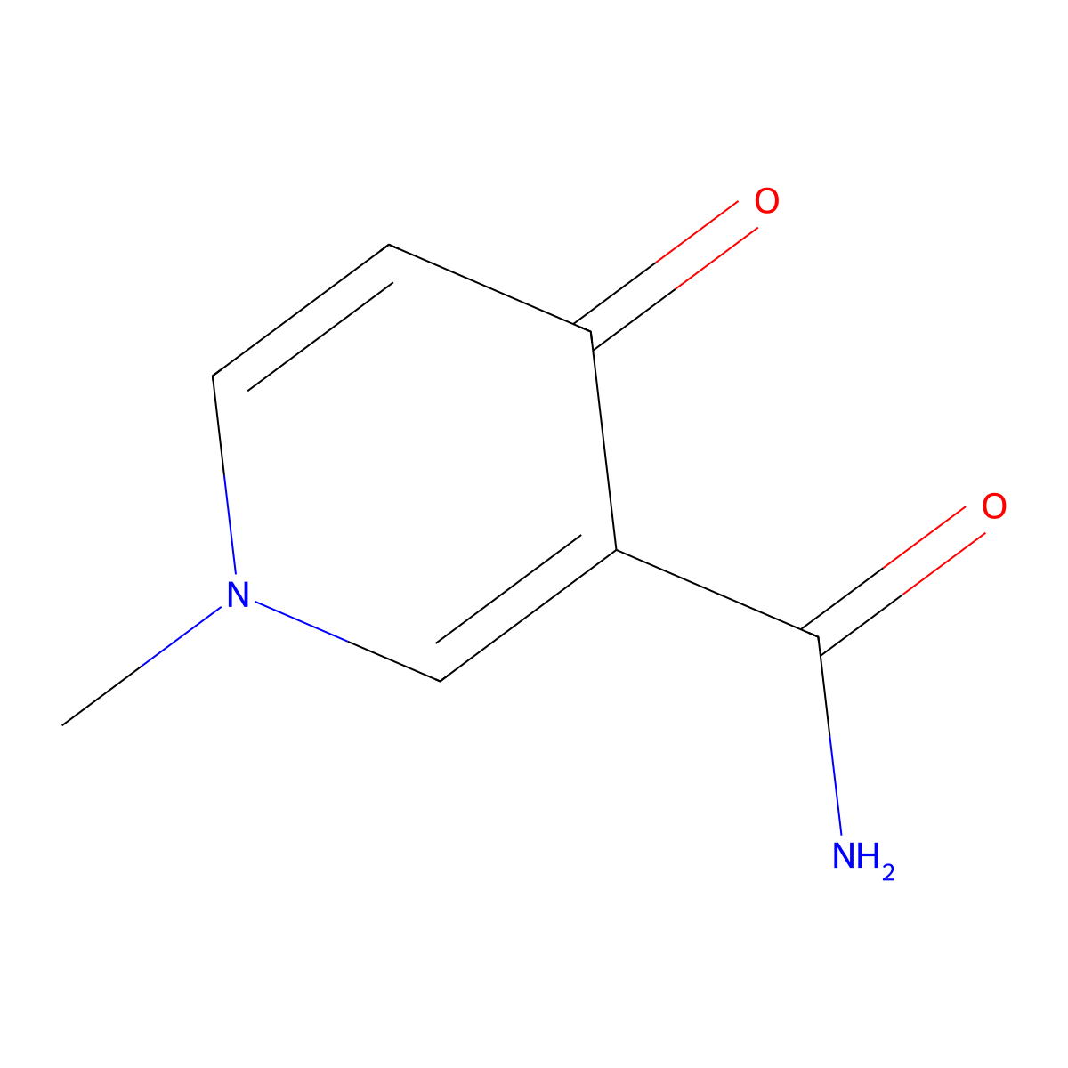 1,4-Dihydro-1-methyl-4-oxo-3-pyridinecarboxamide molecular structure, CAS 769-49-3