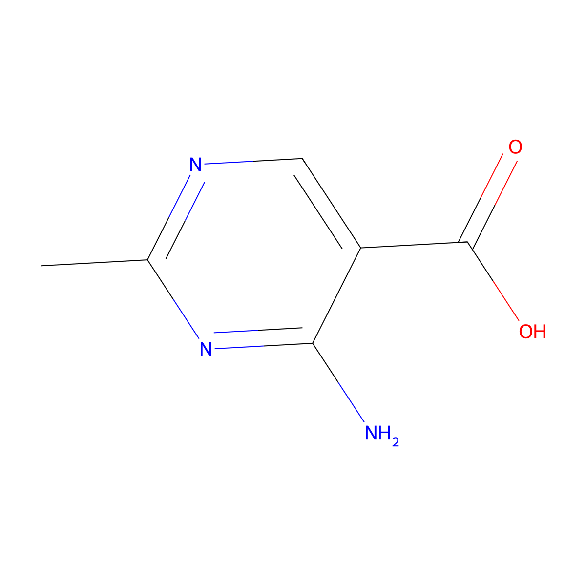 4-Amino-2-methylpyrimidine-5-carboxylic acid molecular structure, CAS 769-52-8