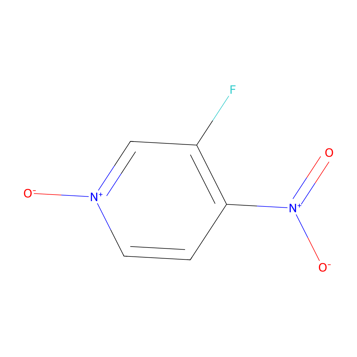 3-Fluoro-4-nitropyridin-1-ium-1-olate molecular structure, CAS 769-54-0