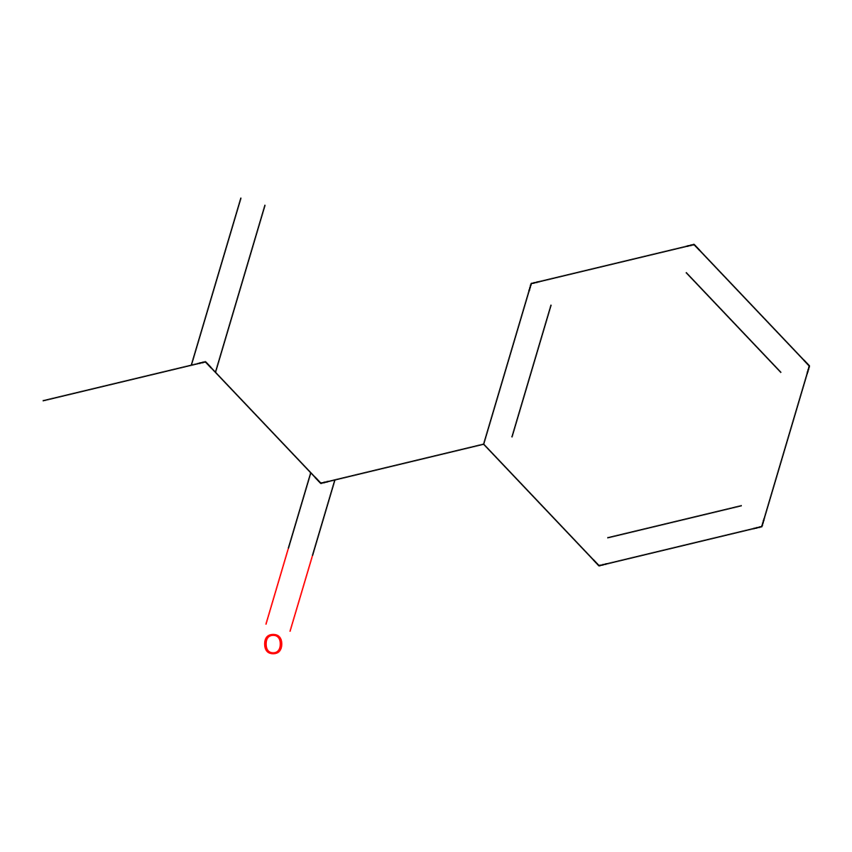 2-Methyl-1-phenyl-2-propen-1-one molecular structure, CAS 769-60-8