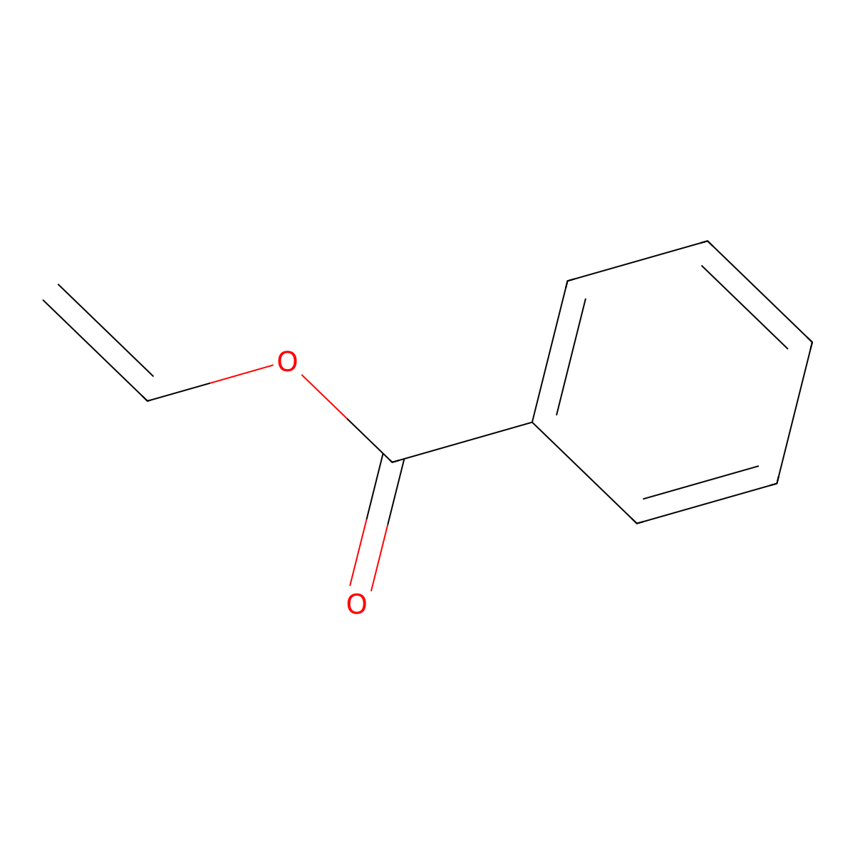 Vinyl benzoate molecular structure, CAS 769-78-8