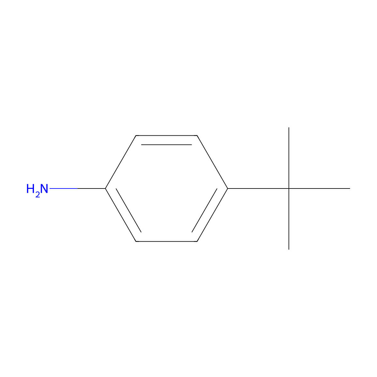 4-Tert-Butylaniline molecular structure, CAS 769-92-6