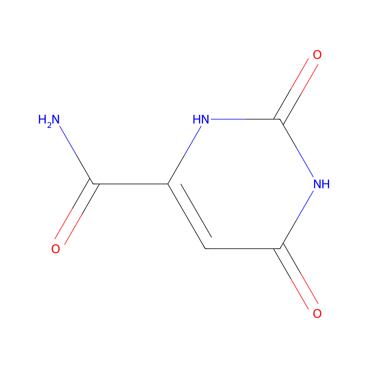 2,6-Dioxo-1,2,3,6-tetrahydropyrimidine-4-carboxamide molecular structure, CAS 769-97-1