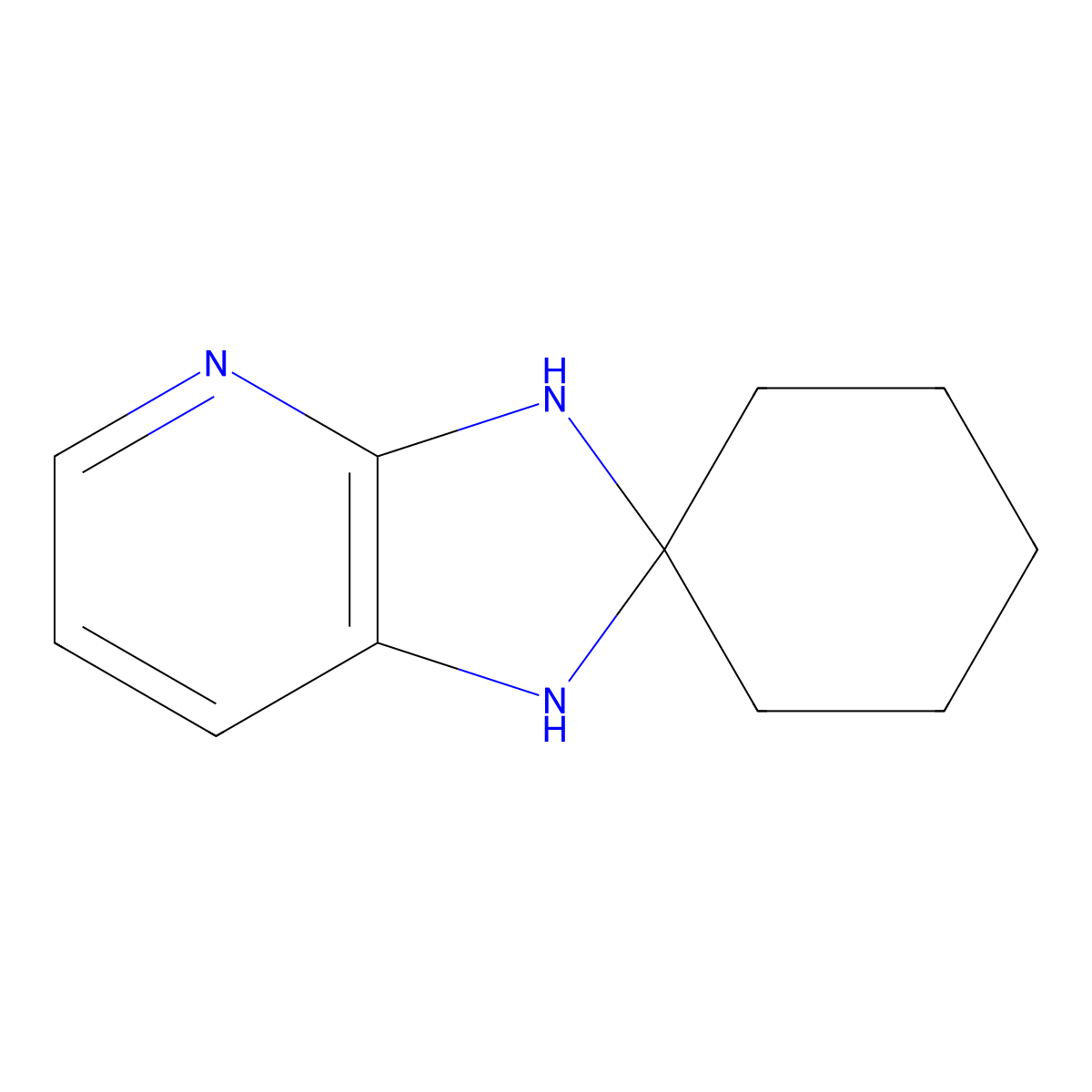 1',3'-Dihydrospiro(cyclohexane-1,2'-(2H)imidazo(4,5-b)pyridine) molecular structure, CAS 76902-24-4
