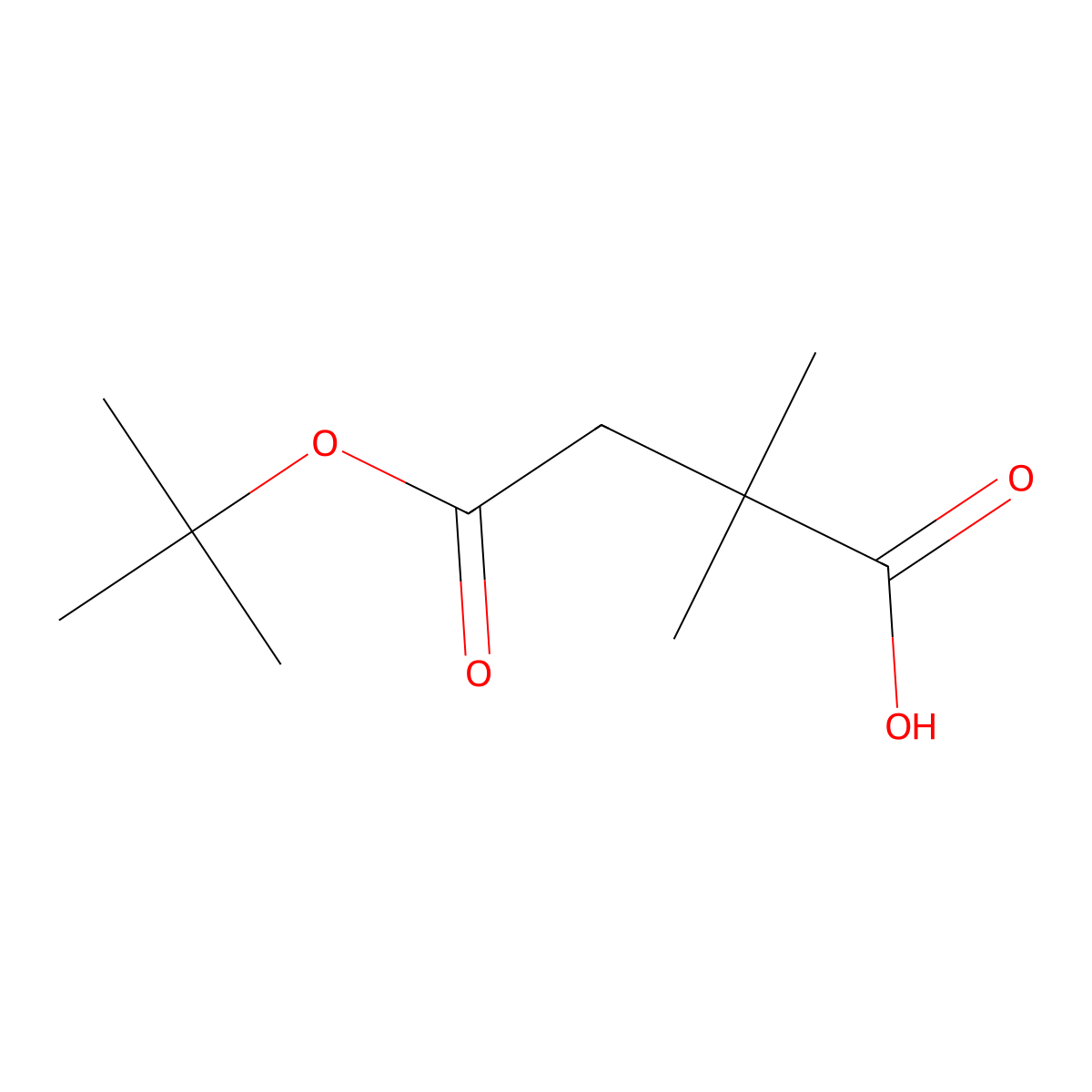 4-(Tert-butoxy)-2,2-dimethyl-4-oxobutanoic acid molecular structure, CAS 76904-24-0