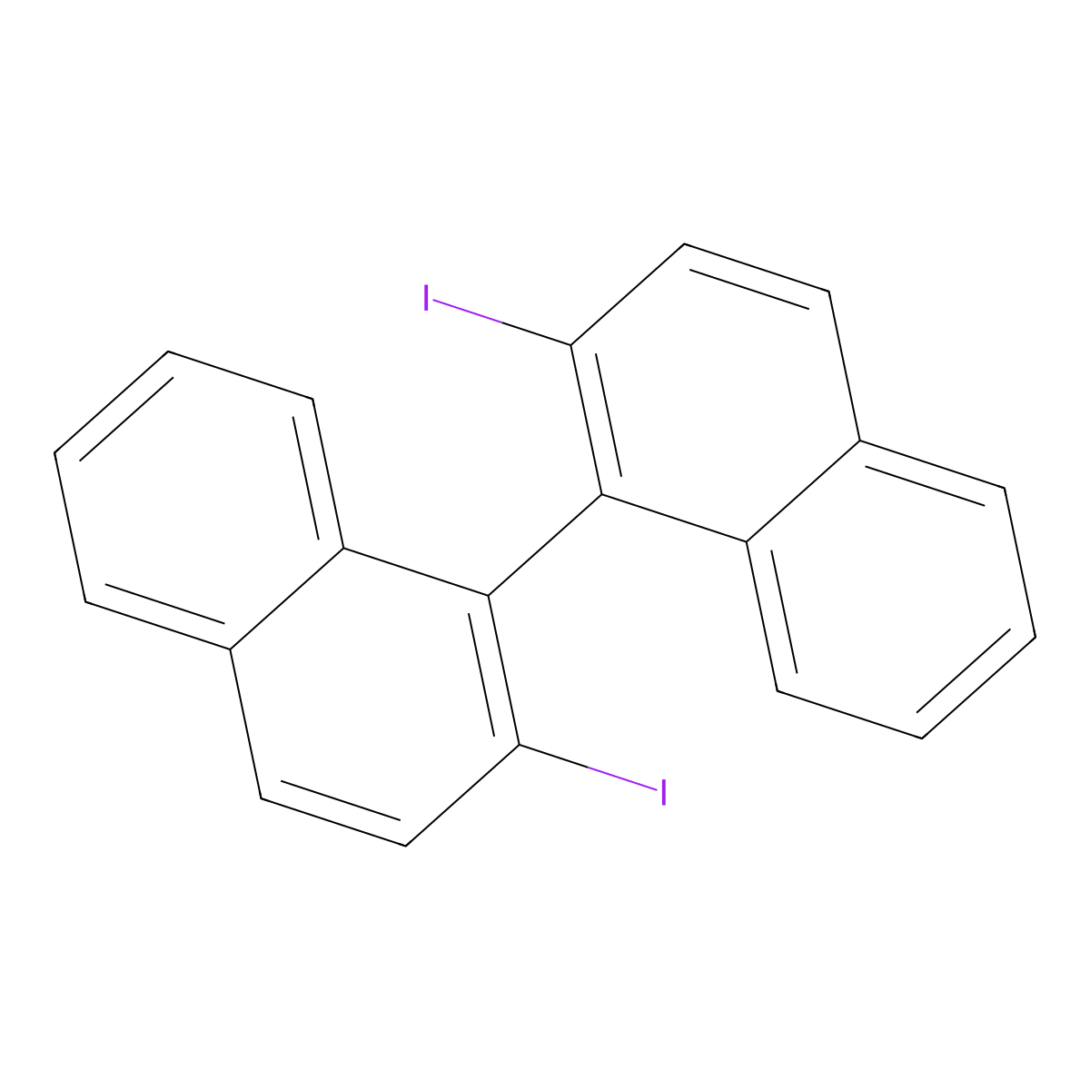 1,1'-Binaphthalene, 2,2'-diiodo- molecular structure, CAS 76905-80-1