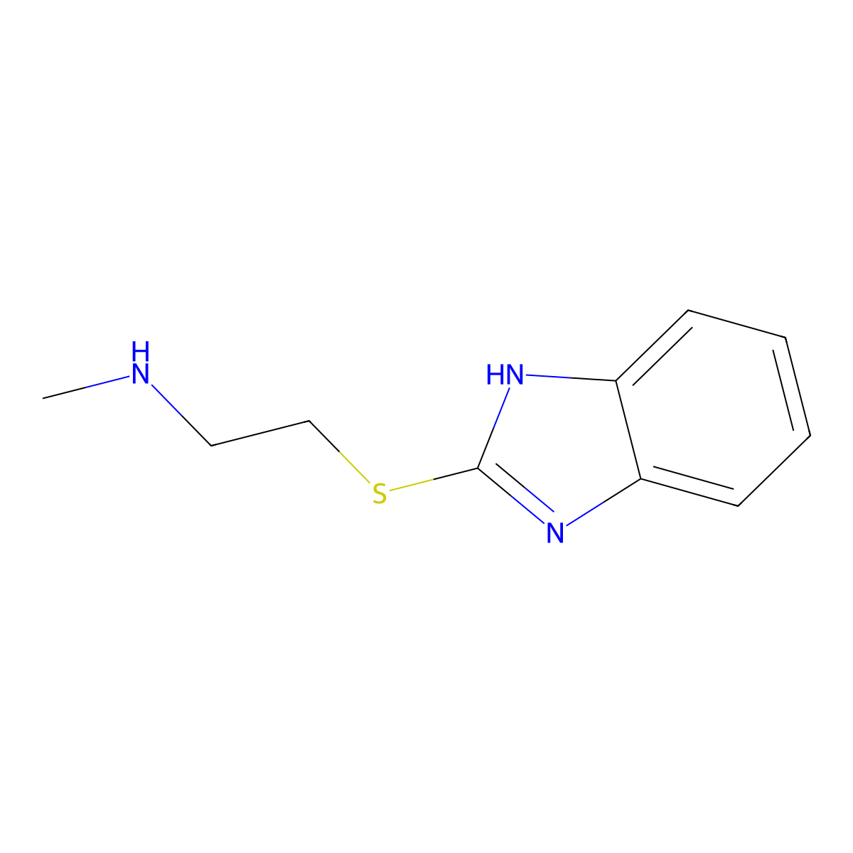 2-((1h-Benzo[d]imidazol-2-yl)thio)-N-methylethan-1-amine molecular structure, CAS 769055-86-9