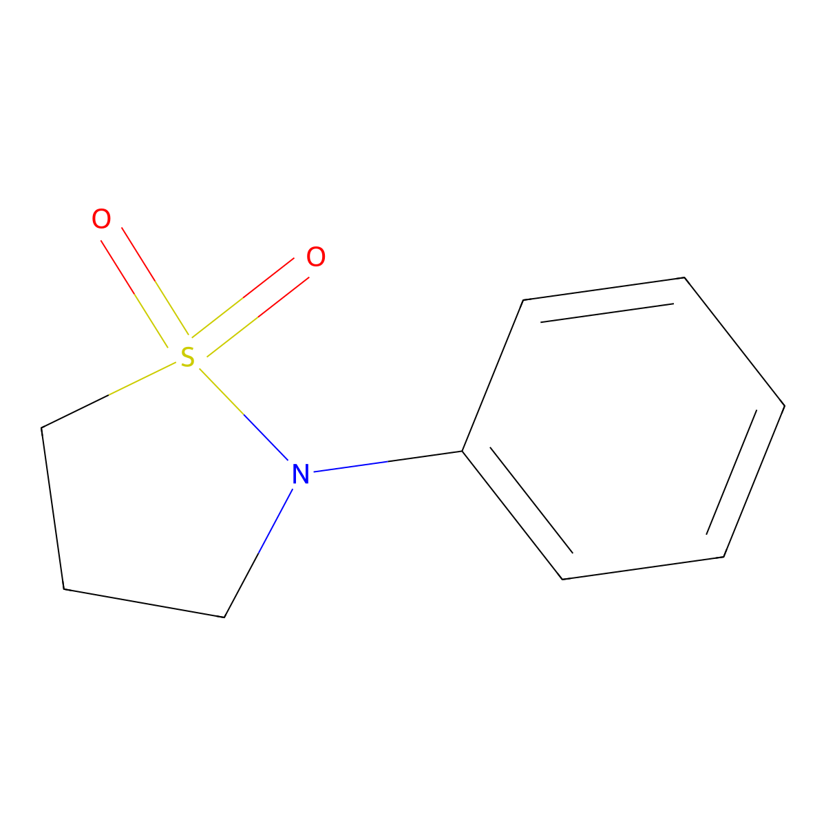 2-Phenyl-1,2-thiazolidine 1,1-dioxide molecular structure, CAS 76906-24-6