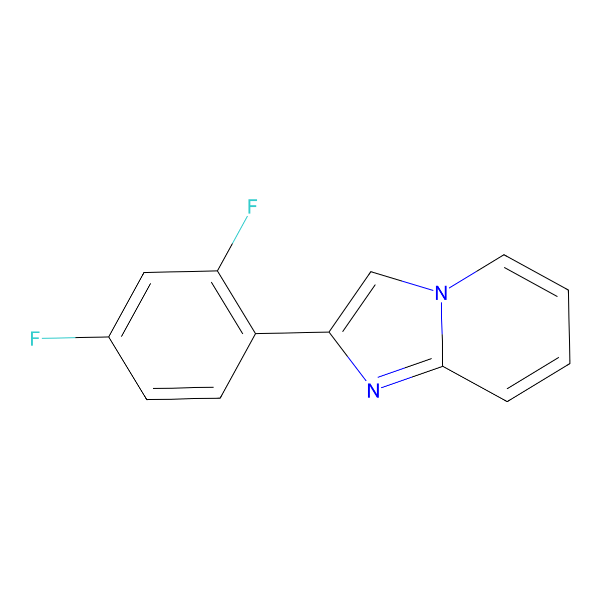 2-(2,4-Difluorophenyl)imidazo[1,2-a]pyridine molecular structure, CAS 769093-92-7