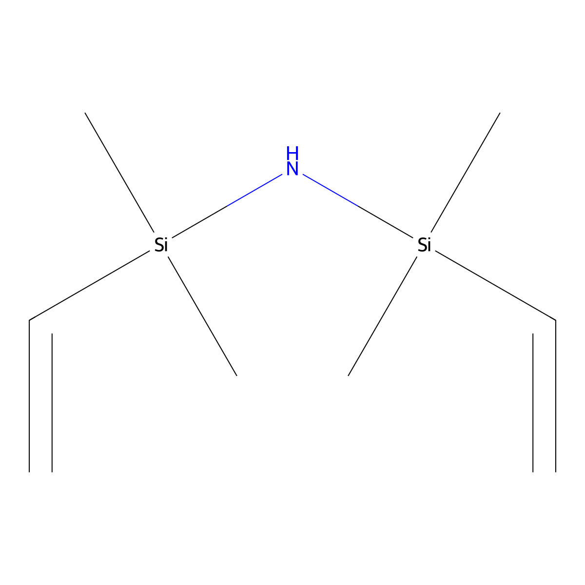 1,1,3,3-Tetramethyl-1,3-divinyldisilazane molecular structure, CAS 7691-02-3