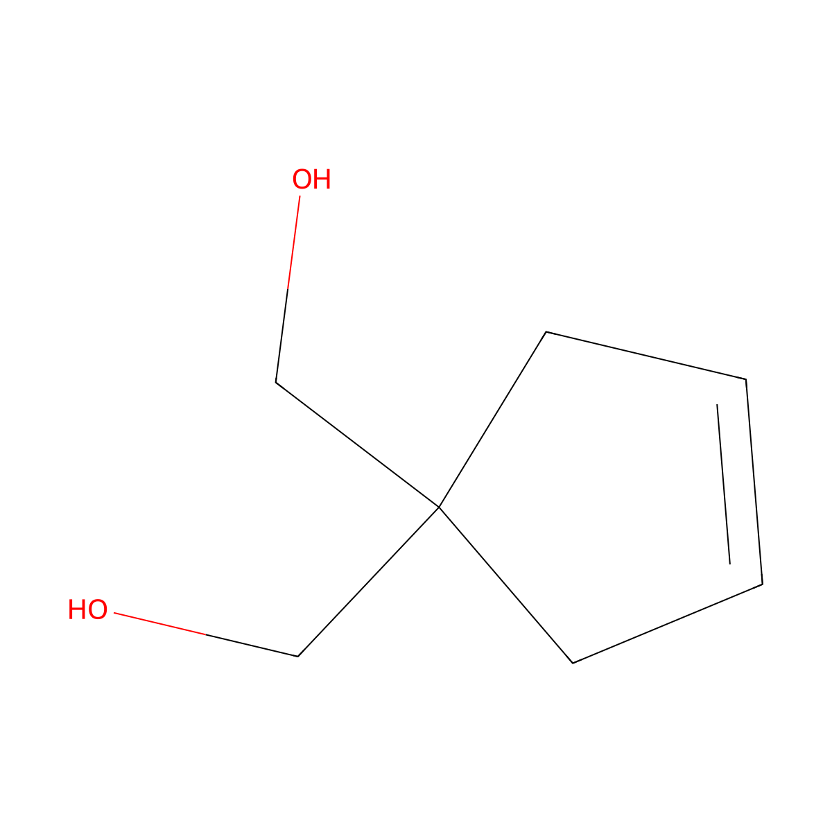 [1-(Hydroxymethyl)cyclopent-3-en-1-yl]methanol molecular structure, CAS 76910-02-6