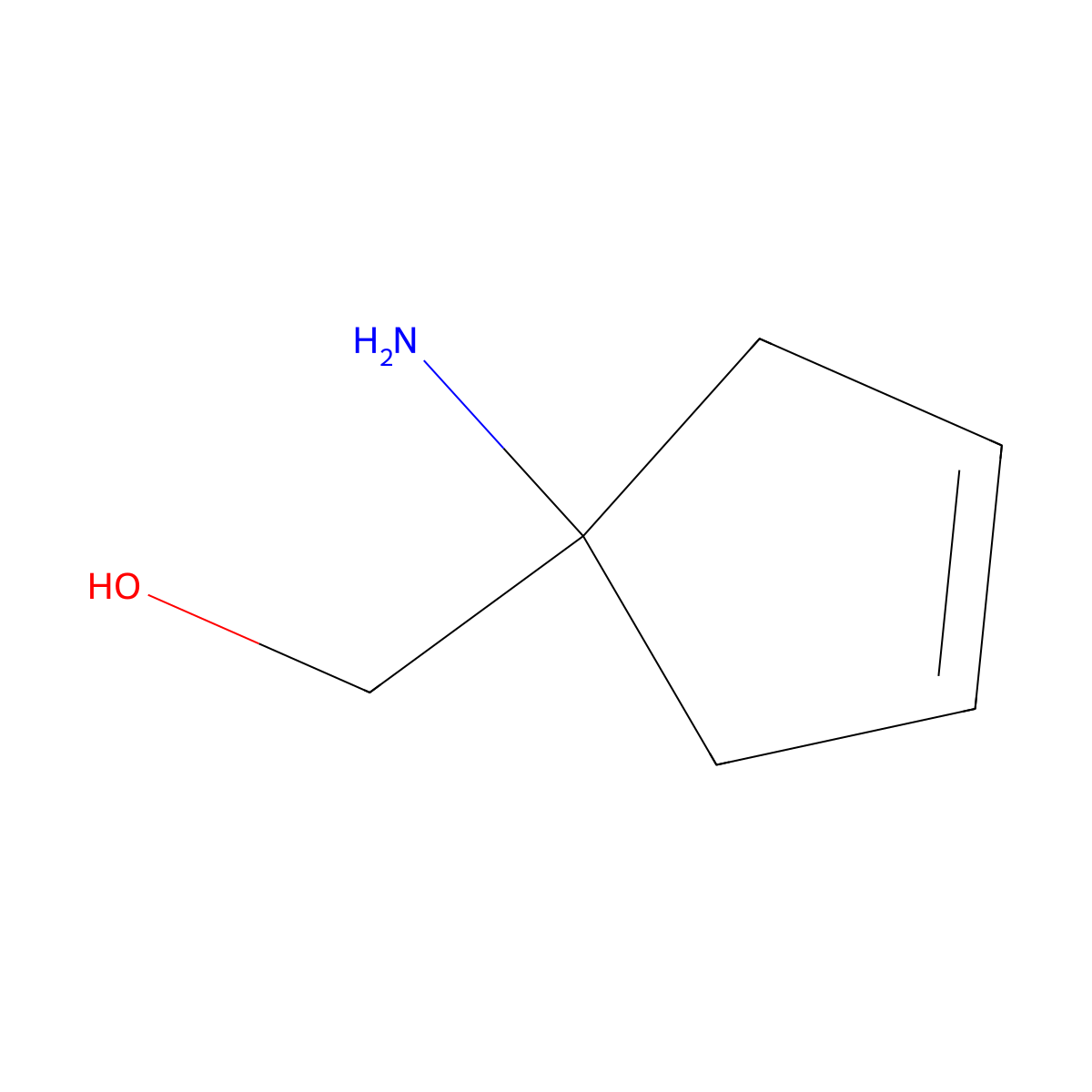 (1-Aminocyclopent-3-en-1-yl)methanol molecular structure, CAS 76910-11-7