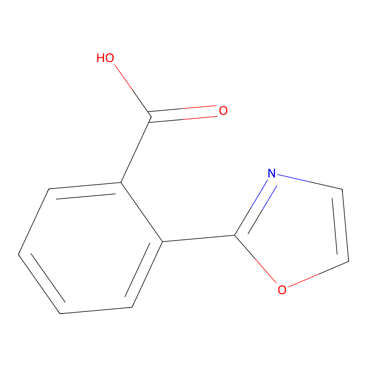 2-(2-Oxazolyl)benzoic acid molecular structure, CAS 769101-75-9