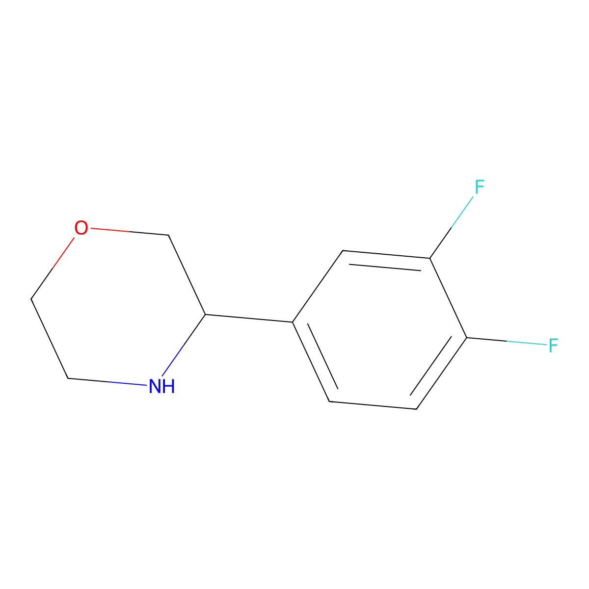 3-(3,4-Difluorophenyl)morpholine molecular structure, CAS 769107-66-6