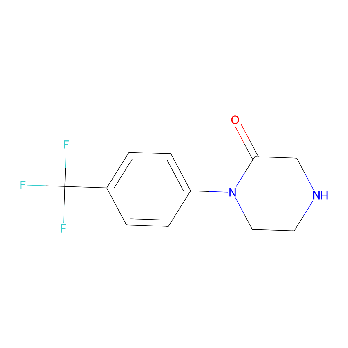 1-(4-(Trifluoromethyl)phenyl)piperazin-2-one molecular structure, CAS 769108-97-6