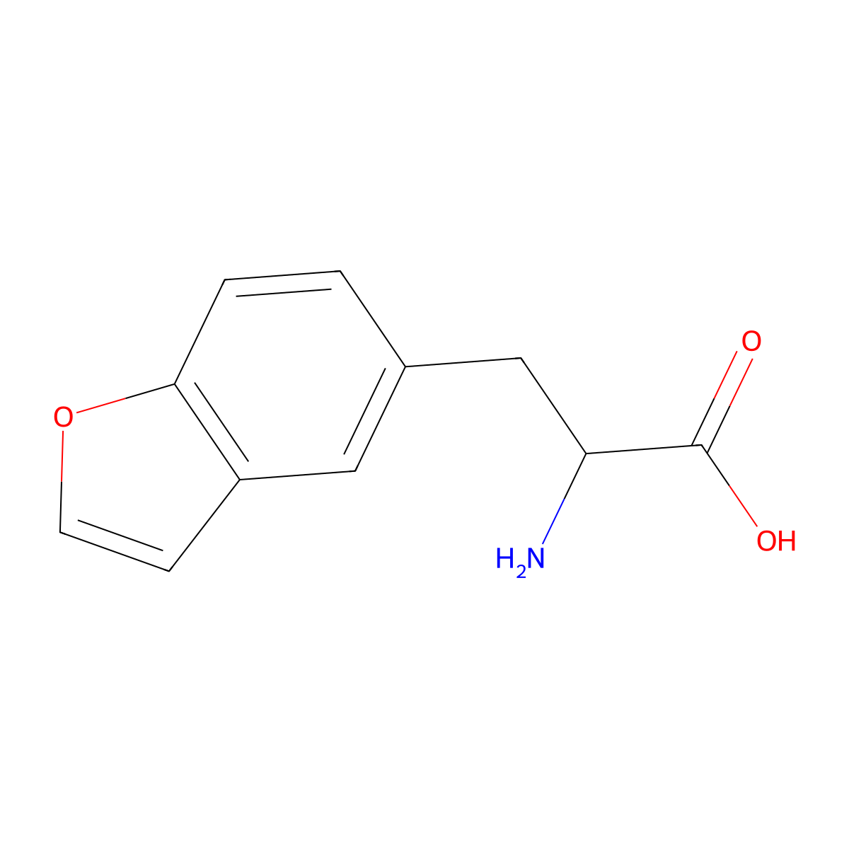 (S)-2-Amino-3-(benzofuran-5-YL)propanoic acid molecular structure, CAS 769109-60-6
