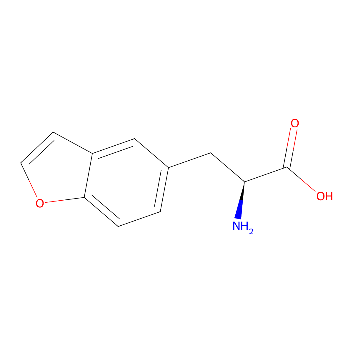 (S)-2-Amino-3-(benzofuran-5-YL)propanoic acid molecular structure, CAS 769109-60-6
