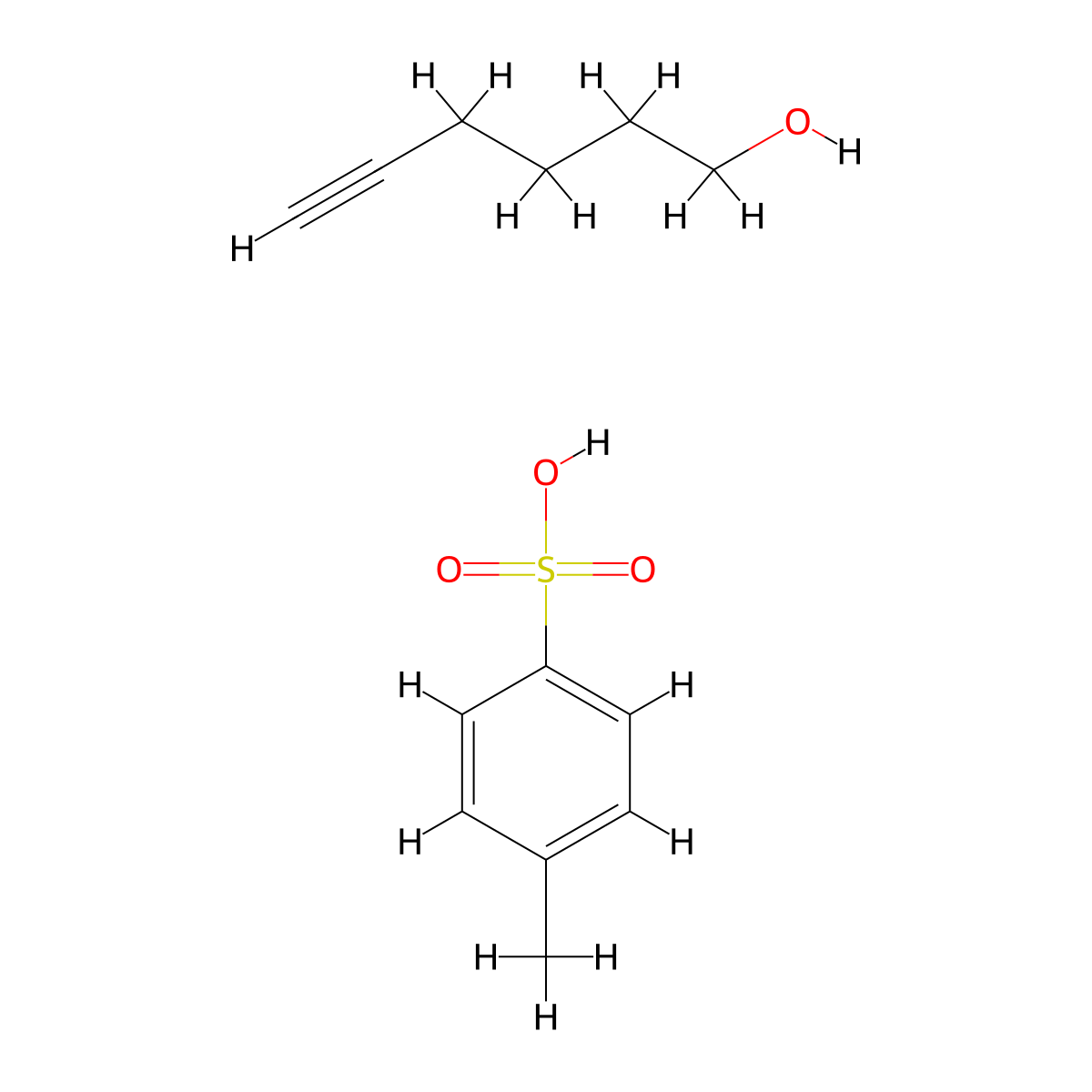 4-Methylbenzene-1-sulfonic acid--hex-5-yn-1-ol (1/1) molecular structure, CAS 76911-01-8