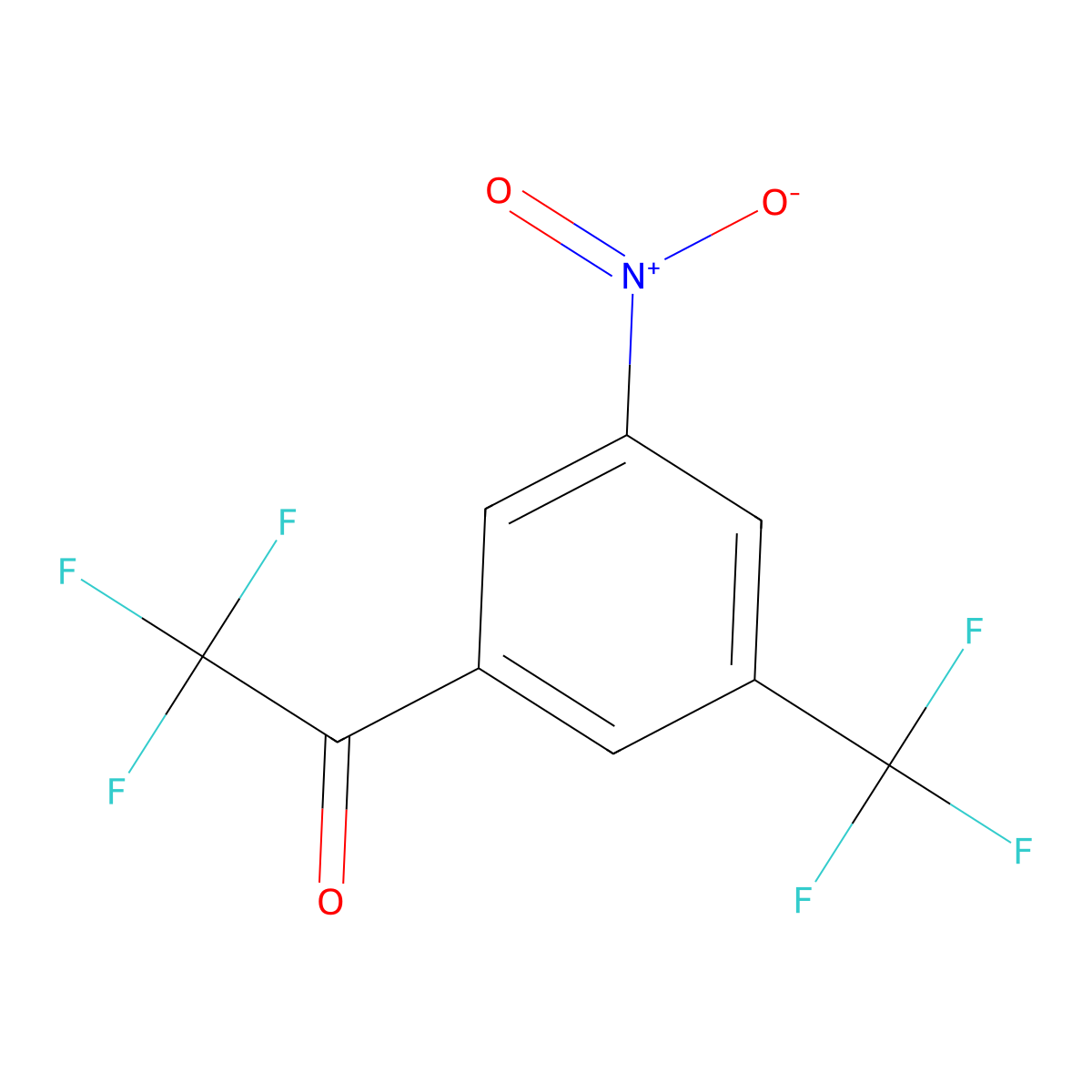 2,2,2-Trifluoro-1-[3-nitro-5-(trifluoromethyl)phenyl]ethanone molecular structure, CAS 76911-72-3