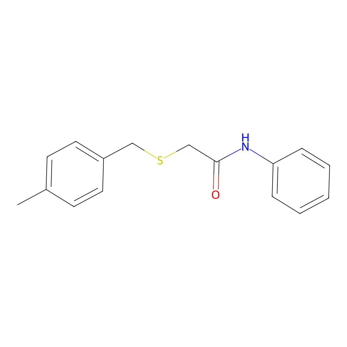 2-[(4-methylbenzyl)sulfanyl]-N-phenylacetamide molecular structure, CAS 76911-84-7