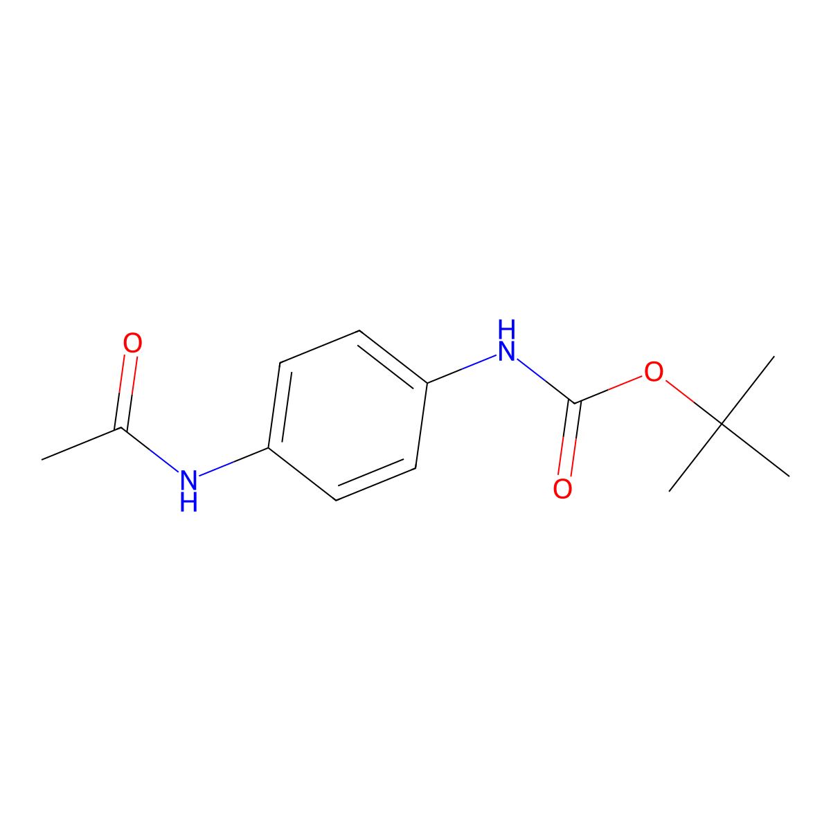 Tert-butyl 4-(acetylamino)phenylcarbamate molecular structure, CAS 769121-30-4