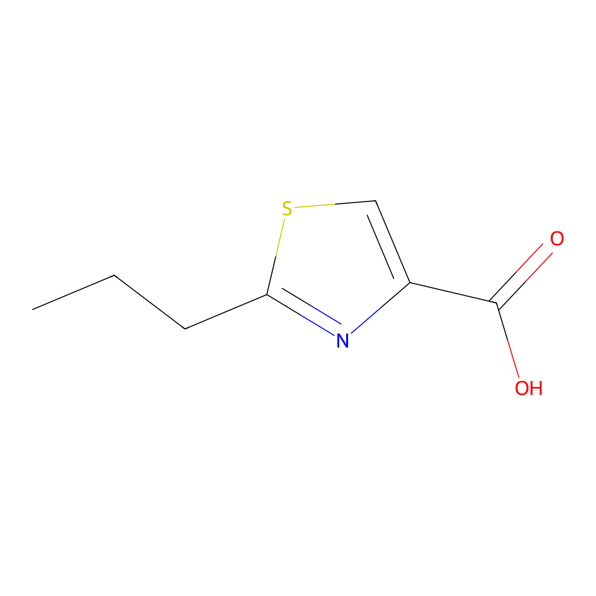 2-Propyl-1,3-thiazole-4-carboxylic acid molecular structure, CAS 769123-53-7