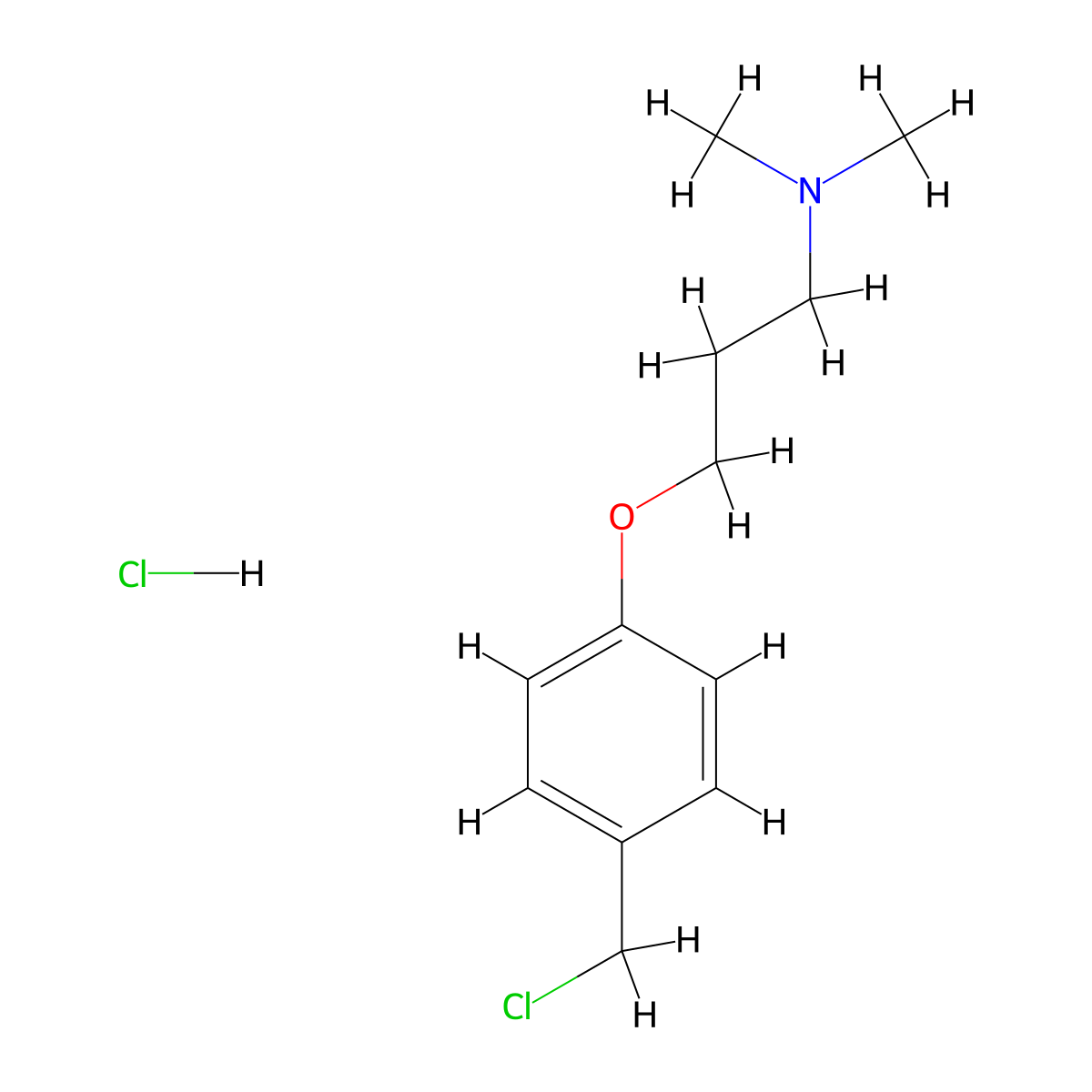 3-[4-(Chloromethyl)phenoxy]-N,N-dimethylpropylamine hydrochloride molecular structure, CAS 769123-68-4