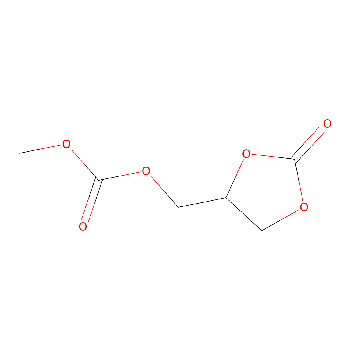 Methyl (2-oxo-1,3-dioxolan-4-yl)methyl carbonate molecular structure, CAS 76913-29-6