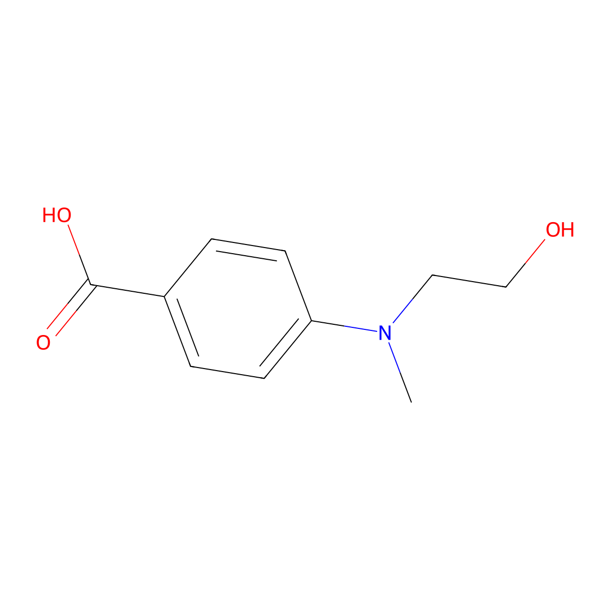 4-[(2-Hydroxyethyl)(methyl)amino]benzoic acid molecular structure, CAS 769132-75-4