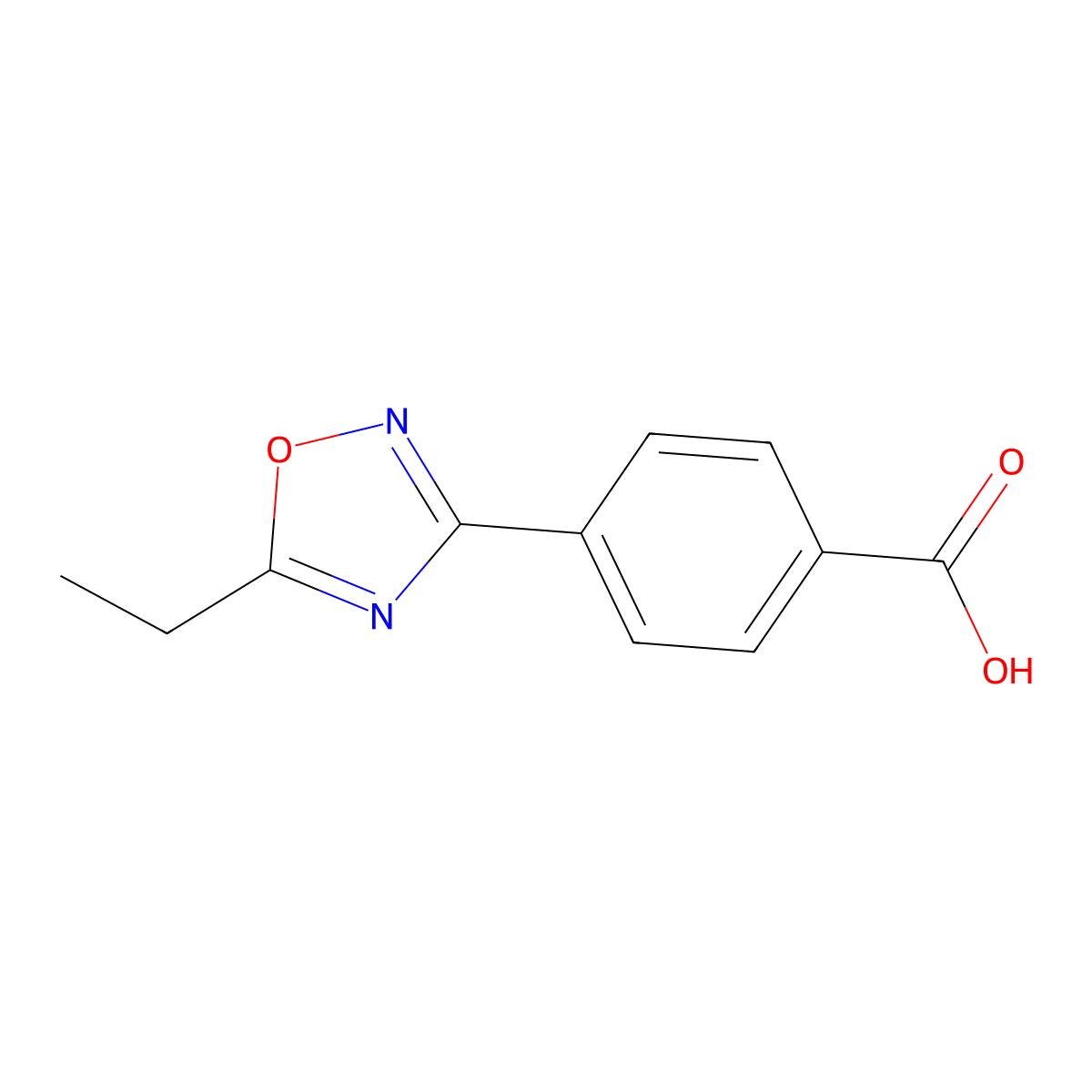 4-(5-Ethyl-1,2,4-oxadiazol-3-yl)benzoic acid molecular structure, CAS 769132-76-5