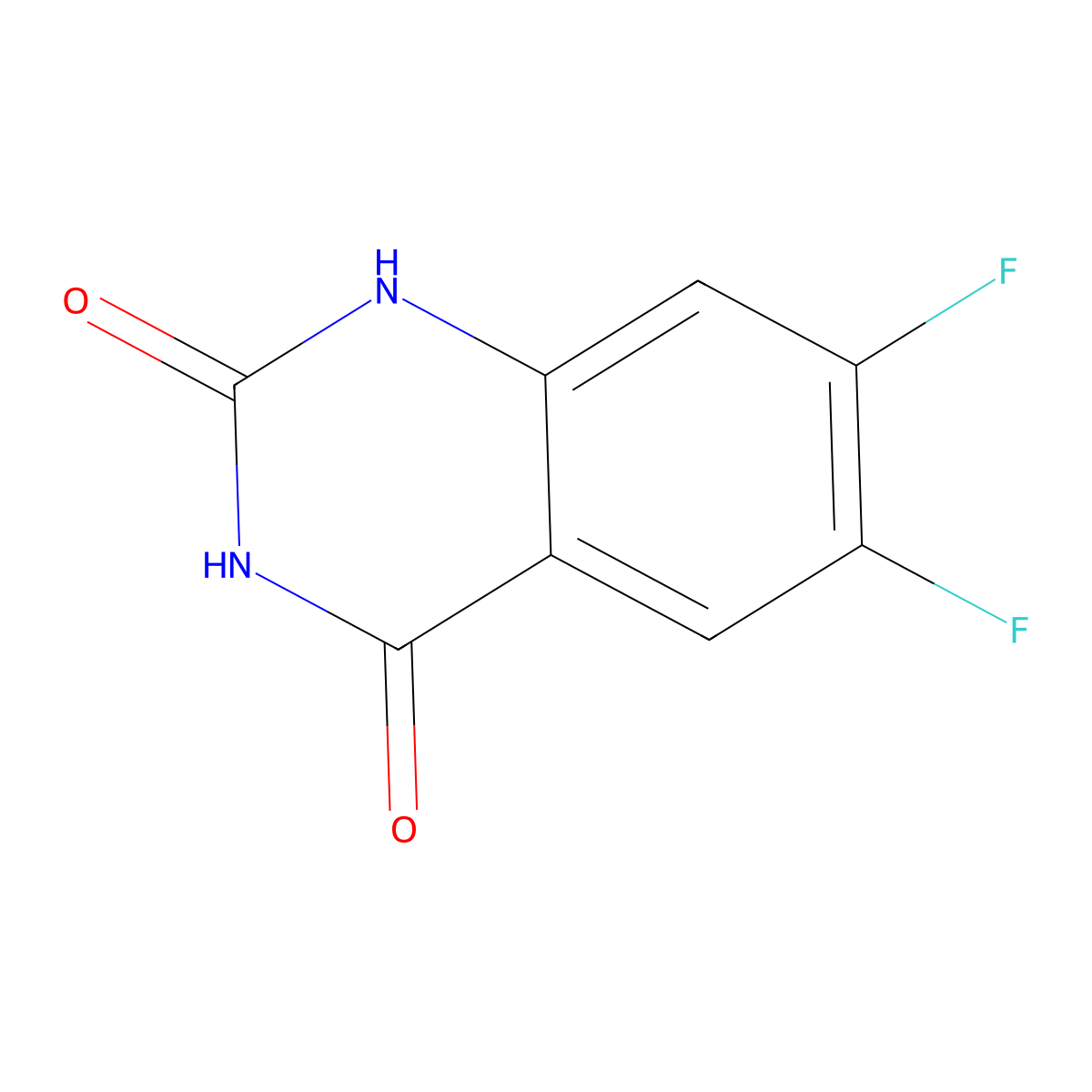 6,7-difluoroquinazoline-2,4(1H,3H)-dione molecular structure, CAS 769158-54-5