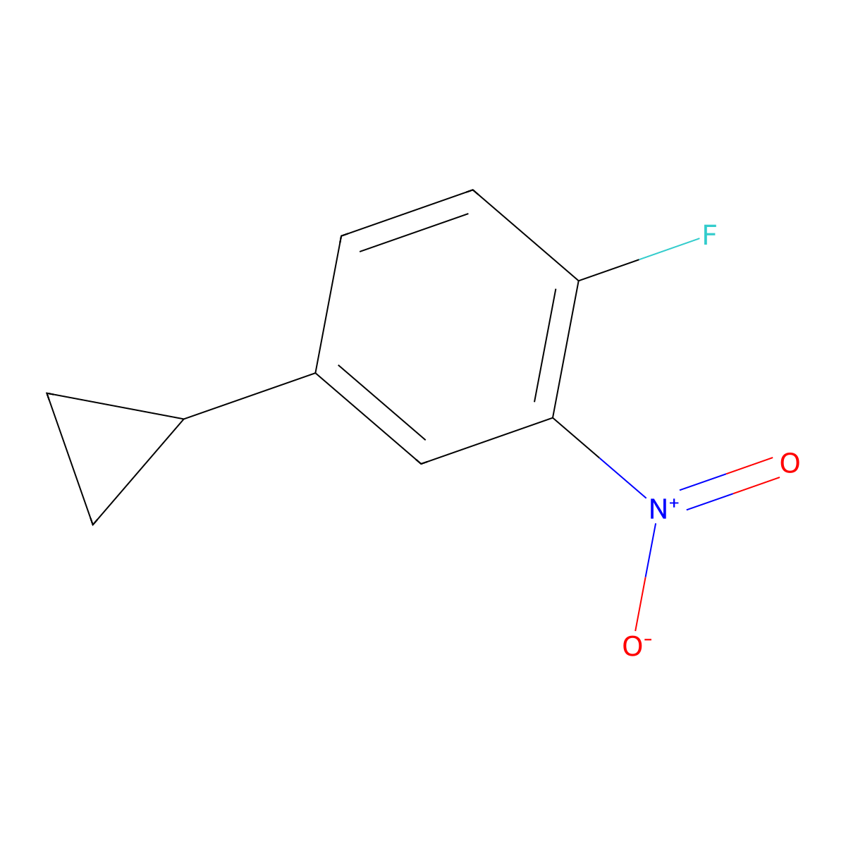 4-Cyclopropyl-1-fluoro-2-nitrobenzene molecular structure, CAS 769159-85-5