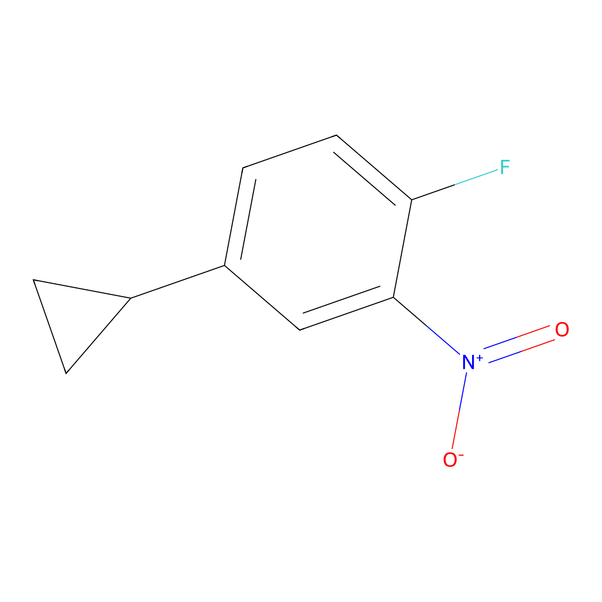 4-Cyclopropyl-1-fluoro-2-nitrobenzene molecular structure, CAS 769159-85-5