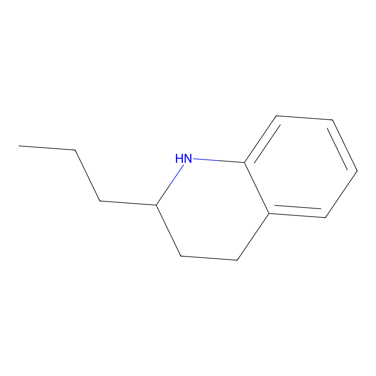 2-Propyl-1,2,3,4-tetrahydroquinoline molecular structure, CAS 76916-51-3