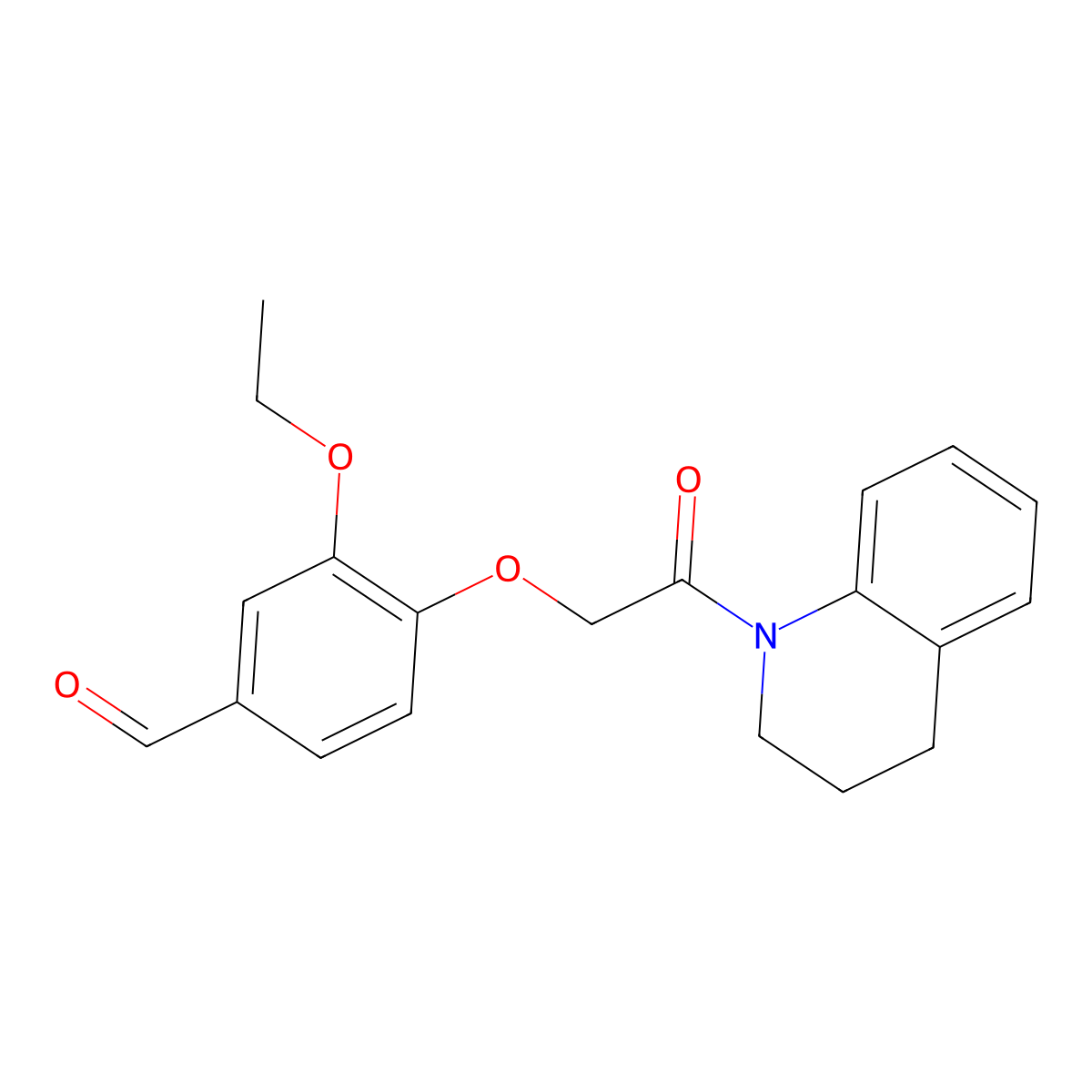 4-[2-(3,4-dihydroquinolin-1(2H)-yl)-2-oxoethoxy]-3-ethoxybenzaldehyde molecular structure, CAS 769161-74-2