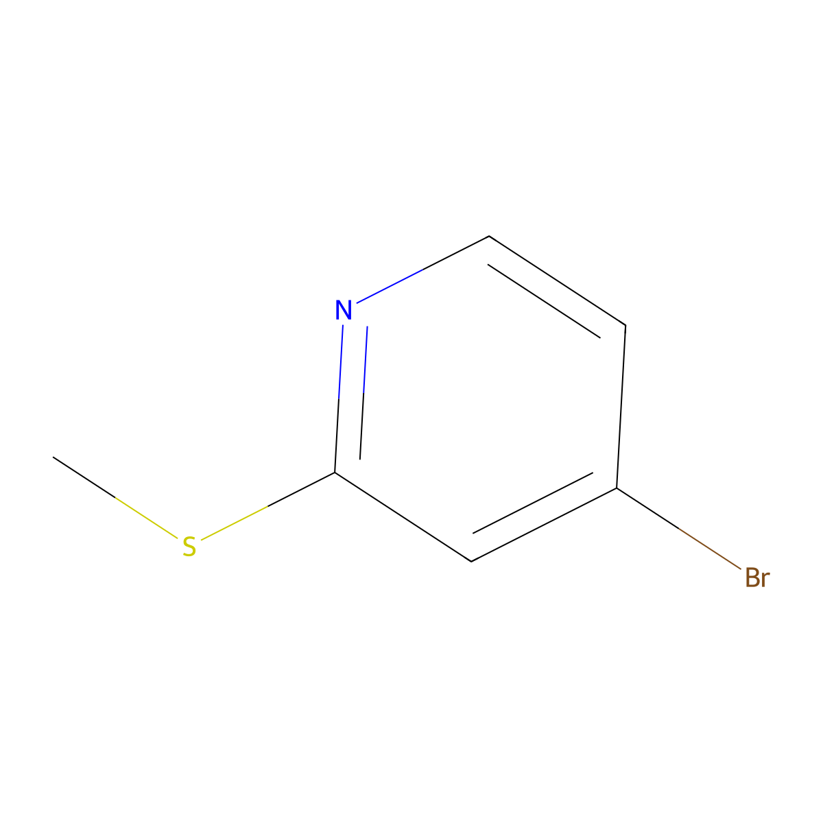 4-Bromo-2-(methylthio)pyridine molecular structure, CAS 769163-30-6