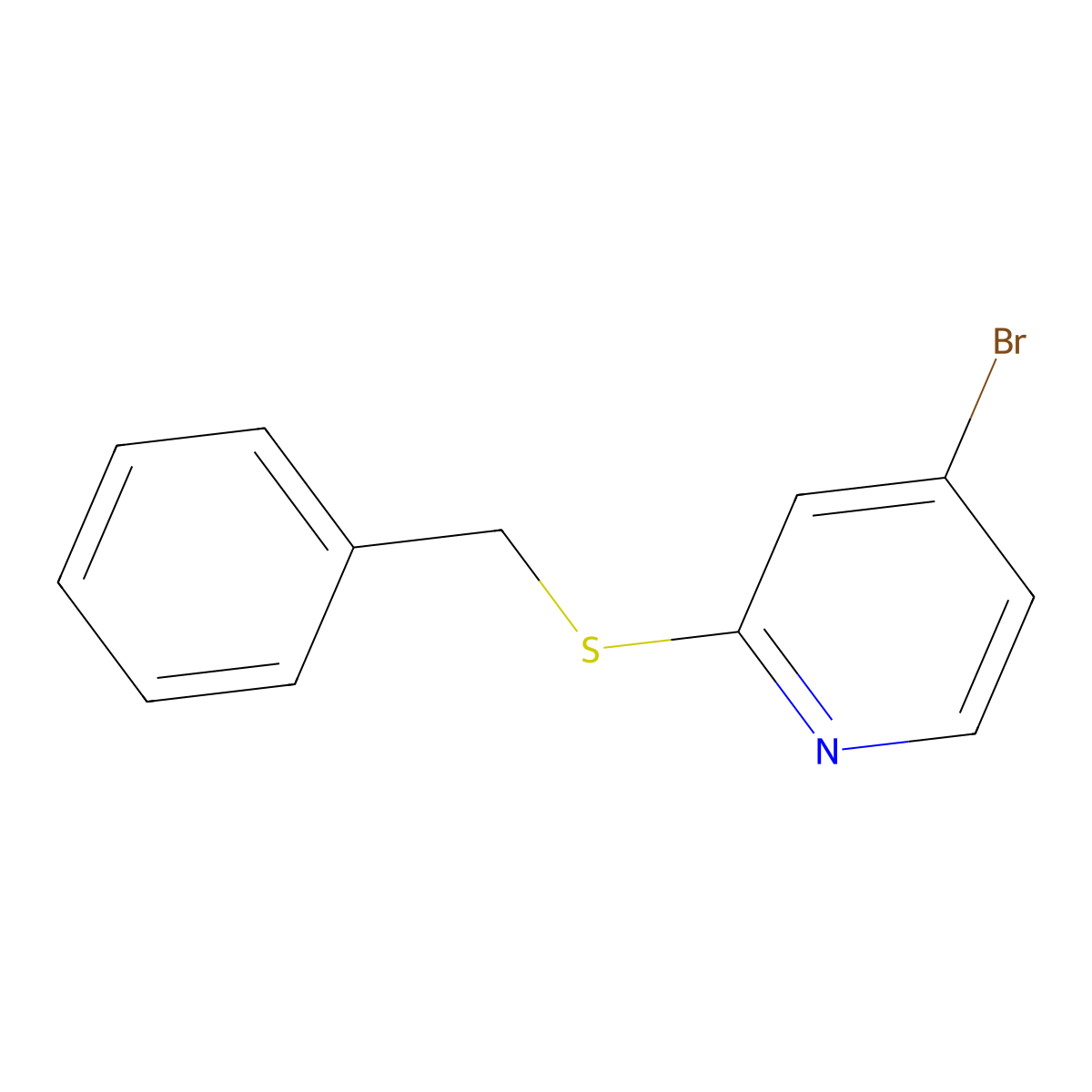 2-(Benzylthio)-4-bromopyridine molecular structure, CAS 769163-36-2